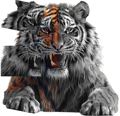 Tiger illustration representing Ranthambore National Park